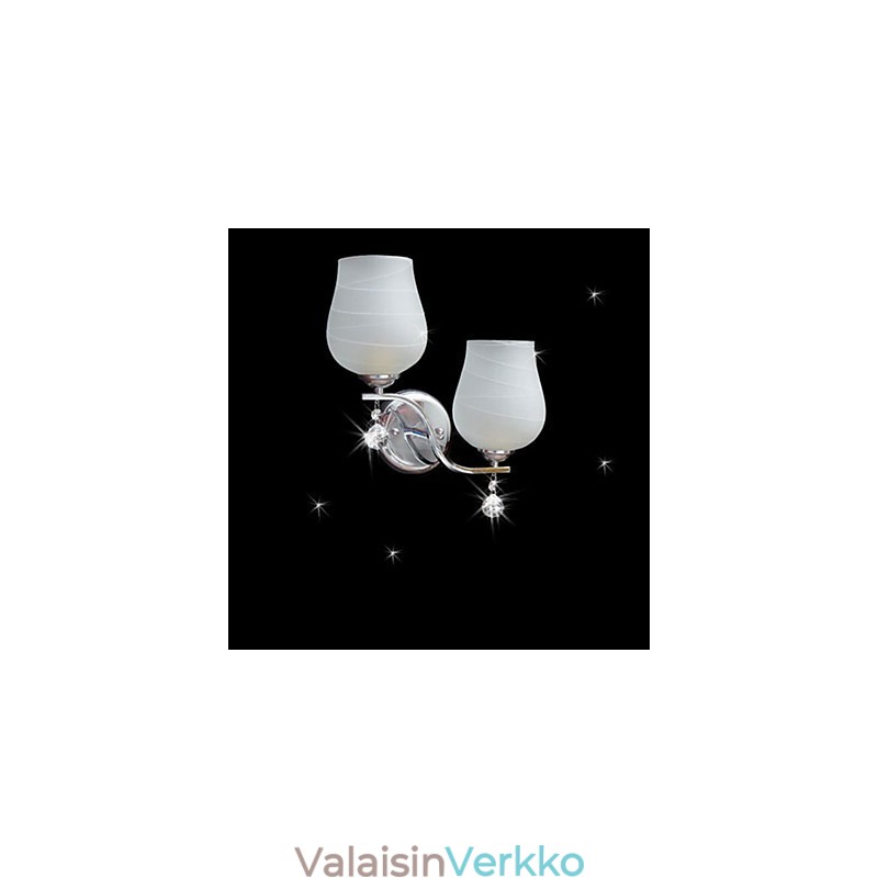 Kristalliset seinävalaisimet modernia nykymetallia