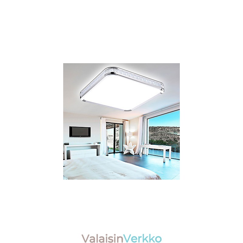Flush Mounte Light Luxury Moderni akryyli valolla säädettävällä kultaisella tai hopealla