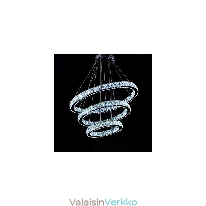Kristalliriippuvalaisin Moderni valaistus Kolme rengasta D406080 K9 Suuret kristallikattovalaisimet