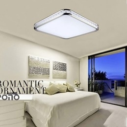 Flush Mounte Light Luxury Moderni akryyli valolla säädettävällä kultaisella tai hopealla