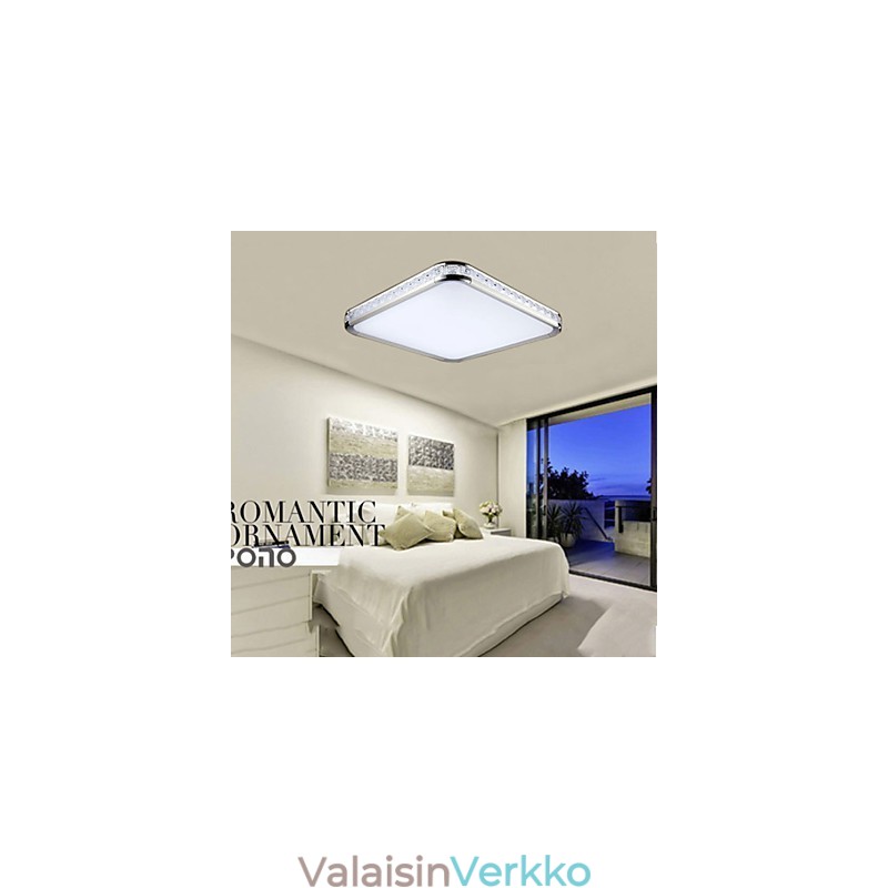 Flush Mounte Light Luxury Moderni akryyli valolla säädettävällä kultaisella tai hopealla