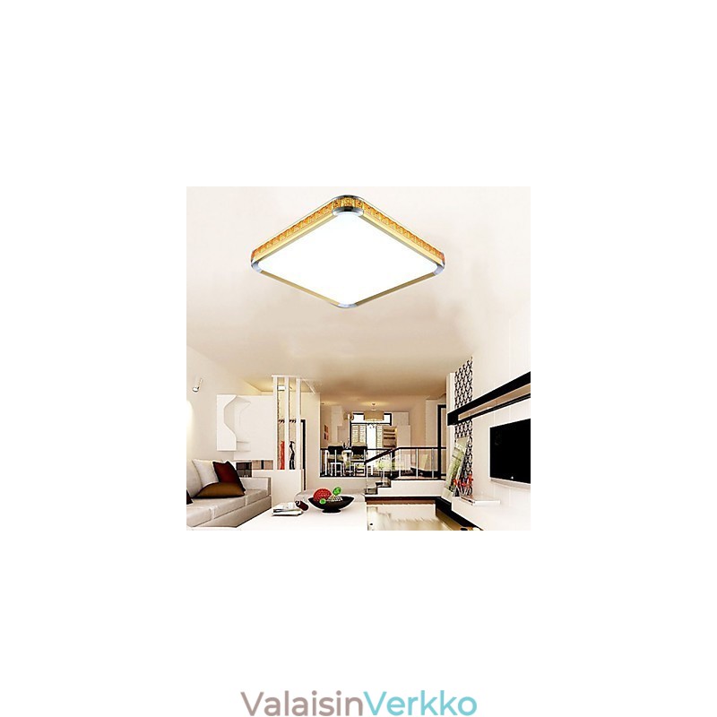 Flush Mounte Light Luxury Moderni akryyli valolla säädettävällä kultaisella tai hopealla