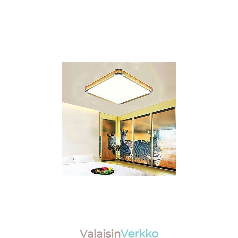 Flush Mounte Light Luxury Moderni akryyli valolla säädettävällä kultaisella tai hopealla
