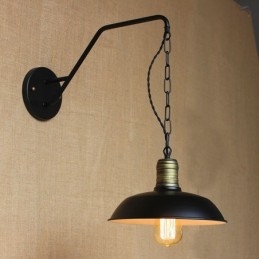 Yksinkertainen ja luova persoonallinen seinävalaisinteollisuusketju American Retro Iron Aisle -makuuhuoneen sängyn seinävalaisin