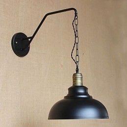 Yksinkertainen ja luova persoonallisuus Seinävalaisin Teollisuusketju Amerikkalainen Retro Iron Aisle Makuuhuoneen sängyn seinävalaisin