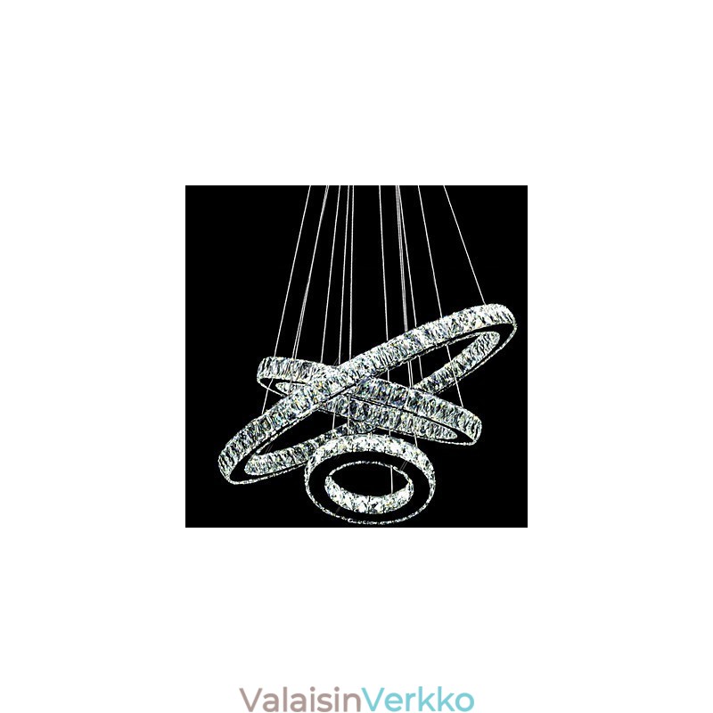 Kristalliriippuvalaisin Moderni valaistus Kolme rengasta D406080 K9 Suuret kristallikattovalaisimet