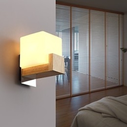 Seinävalaisimet Mini Style Modern Contemporary Wood Bamboo
