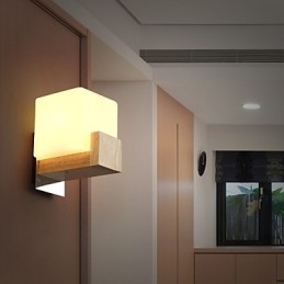 Seinävalaisimet Mini Style Modern Contemporary Wood Bamboo