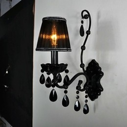 Seinävalaisimet Crystal Traditional Classic Metal Black