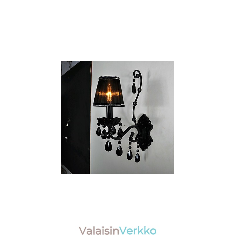 Seinävalaisimet Crystal Traditional Classic Metal Black