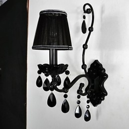 Seinävalaisimet Crystal Traditional Classic Metal Black