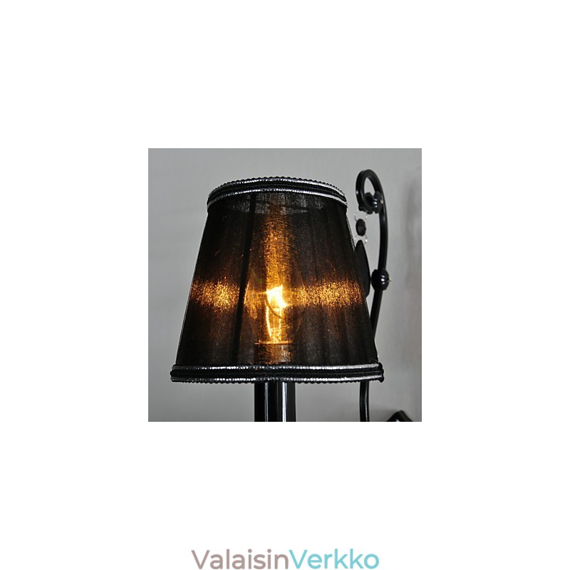 Seinävalaisimet Crystal Traditional Classic Metal Black