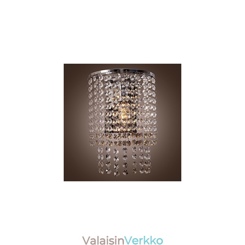 Nykyaikainen kristalliseinävalaisin 1 valolla