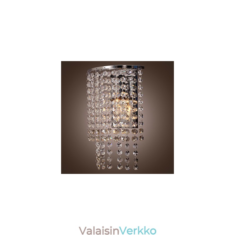 Nykyaikainen kristalliseinävalaisin 1 valolla