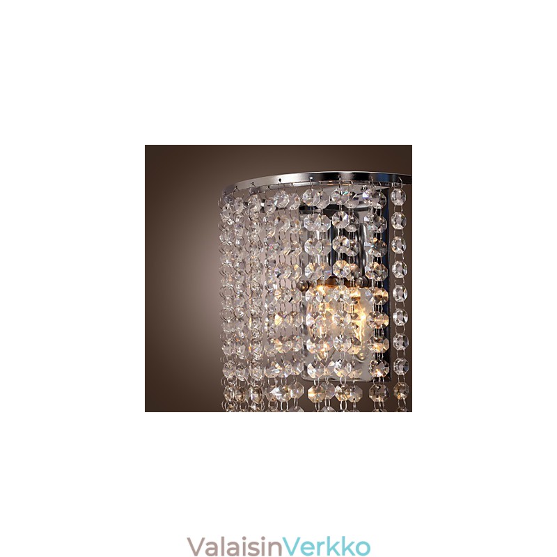 Nykyaikainen kristalliseinävalaisin 1 valolla