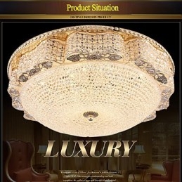 Moderni Luxury Crystal kattoon asennettava valo absorboi kupuvalon halkaisija 50cm