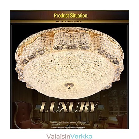 Moderni Luxury Crystal kattoon asennettava valo absorboi kupuvalon halkaisija 50cm Moderni Luxury Crystal kattoon asennettava valo absorboi kupuvalon halkaisija 50cm
