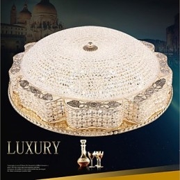 Moderni Luxury Crystal kattoon asennettava valo absorboi kupuvalon halkaisija 50cm