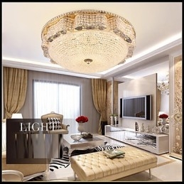 Moderni Luxury Crystal kattoon asennettava valo absorboi kupuvalon halkaisija 50cm