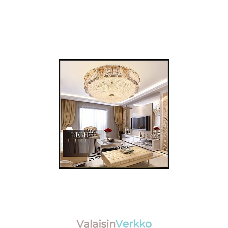 Moderni Luxury Crystal kattoon asennettava valo absorboi kupuvalon halkaisija 50cm