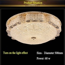 Moderni Luxury Crystal kattoon asennettava valo absorboi kupuvalon halkaisija 50cm