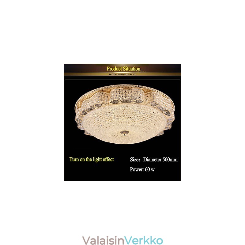 Moderni Luxury Crystal kattoon asennettava valo absorboi kupuvalon halkaisija 50cm