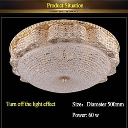 Moderni Luxury Crystal kattoon asennettava valo absorboi kupuvalon halkaisija 50cm