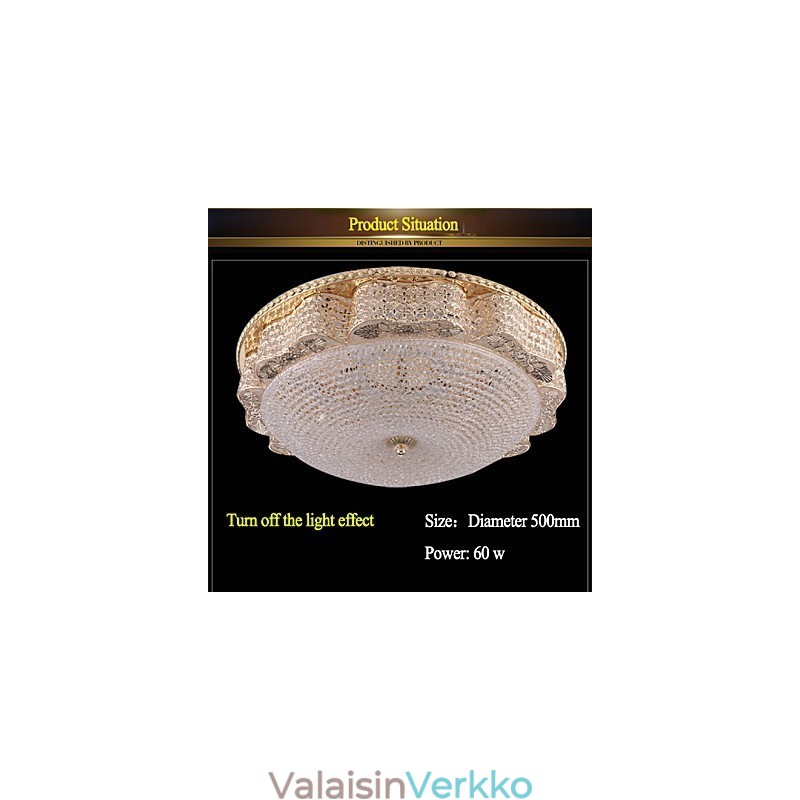 Moderni Luxury Crystal kattoon asennettava valo absorboi kupuvalon halkaisija 50cm