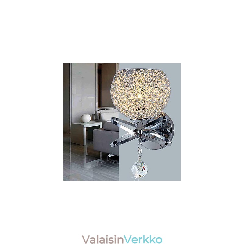 Kristalliset seinävalaisimet modernia nykymetallia