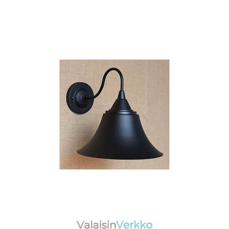 American Country Creative Personality Simple Vaatekauppa Rautainen musta sarvi koristeellinen seinävalaisin