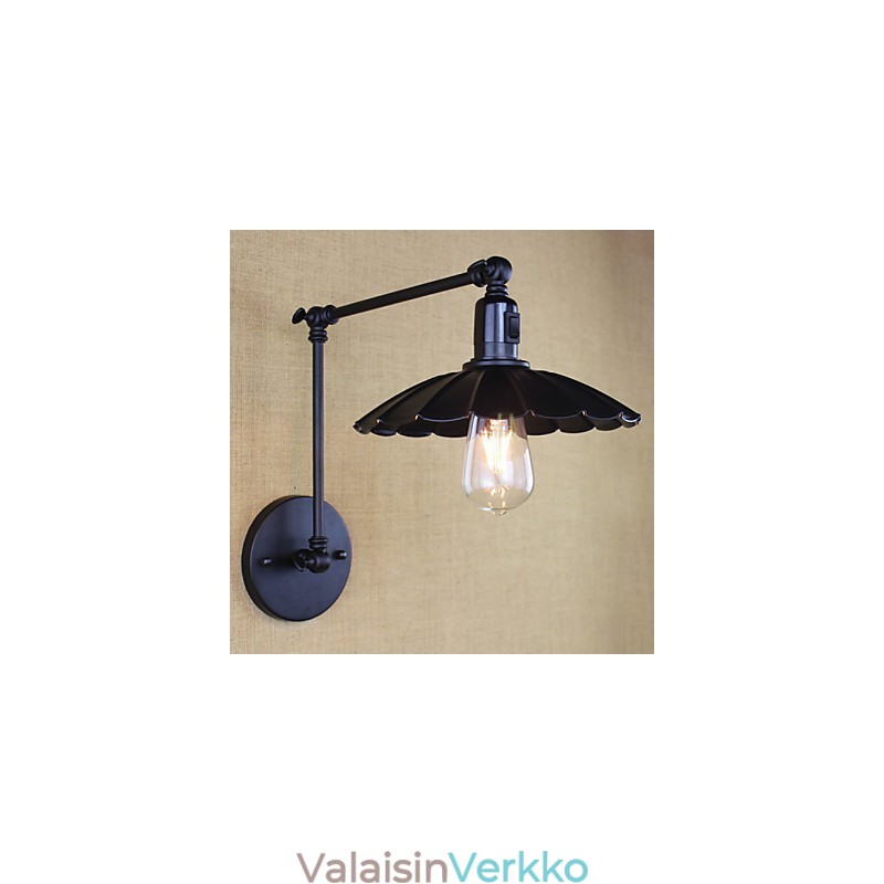 Makuuhuone vuodelamppu Hotellitekniikka Ravintola Retro Matta Musta vyö pitkävarsi Double Switch Wall
