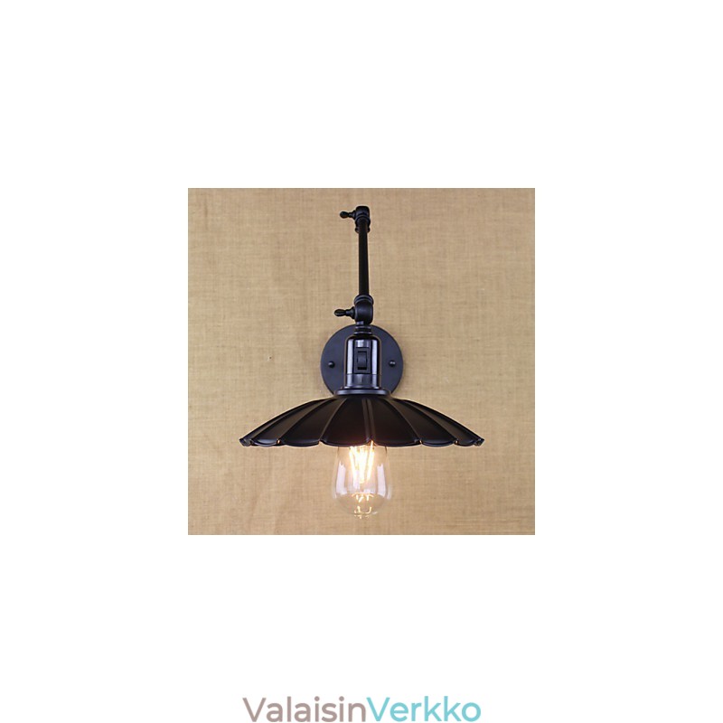 Makuuhuone vuodelamppu Hotellitekniikka Ravintola Retro Matta Musta vyö pitkävarsi Double Switch Wall