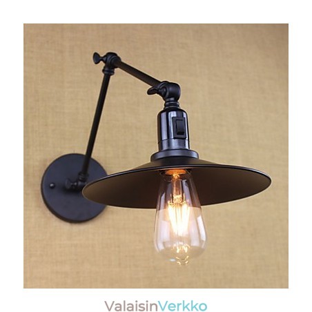 Retro mattamusta vyö pitkävartinen kaksoiskytkinseinä Retro mattamusta vyö pitkävartinen kaksoiskytkinseinä