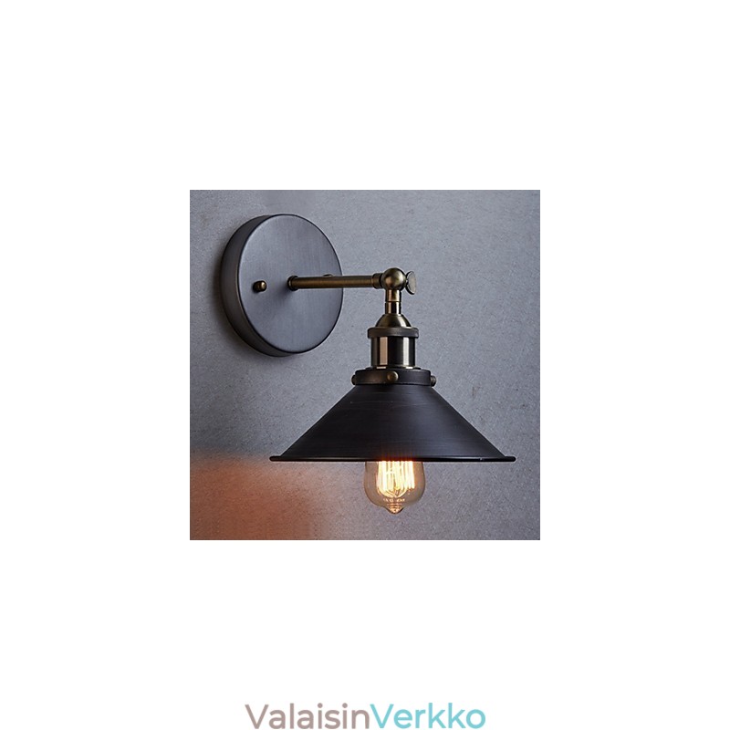 Industrial Vintage Edison Simplicity 1 Kevyt seinäkiinnitys ruokasali työhuone Toimisto käytävällä metalliseinälamppu