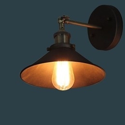 Industrial Vintage Edison Simplicity 1 Kevyt seinäkiinnitys ruokasali työhuone Toimisto käytävällä metalliseinälamppu