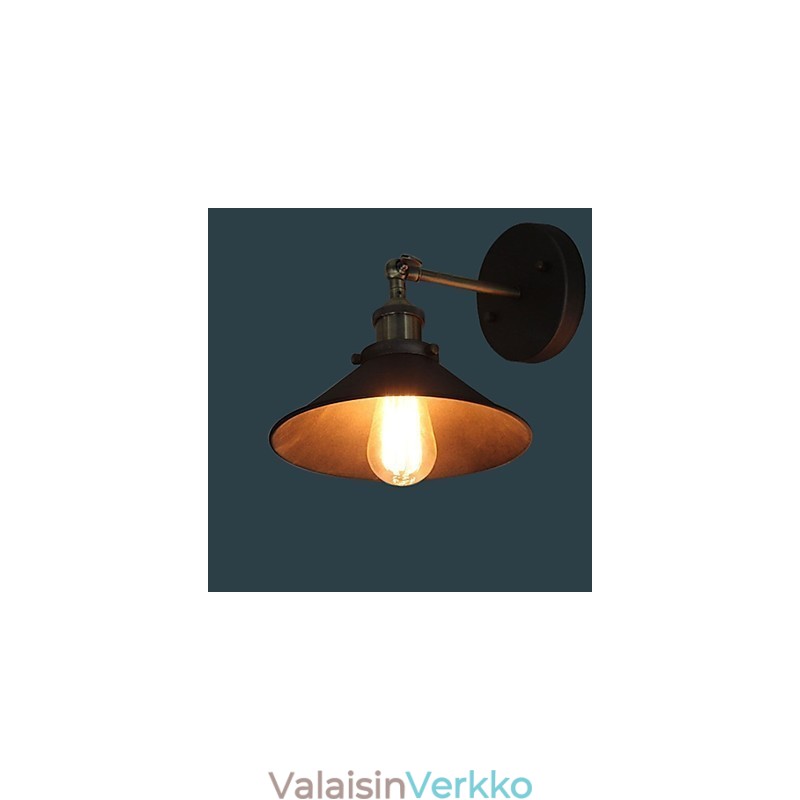 Industrial Vintage Edison Simplicity 1 Kevyt seinäkiinnitys ruokasali työhuone Toimisto käytävällä metalliseinälamppu