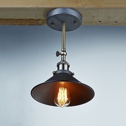 Industrial Vintage Edison Simplicity 1 Kevyt seinäkiinnitys ruokasali työhuone Toimisto käytävällä metalliseinälamppu