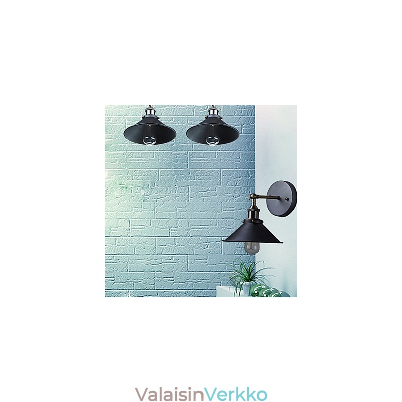 Industrial Vintage Edison Simplicity 1 Kevyt seinäkiinnitys ruokasali työhuone Toimisto käytävällä metalliseinälamppu