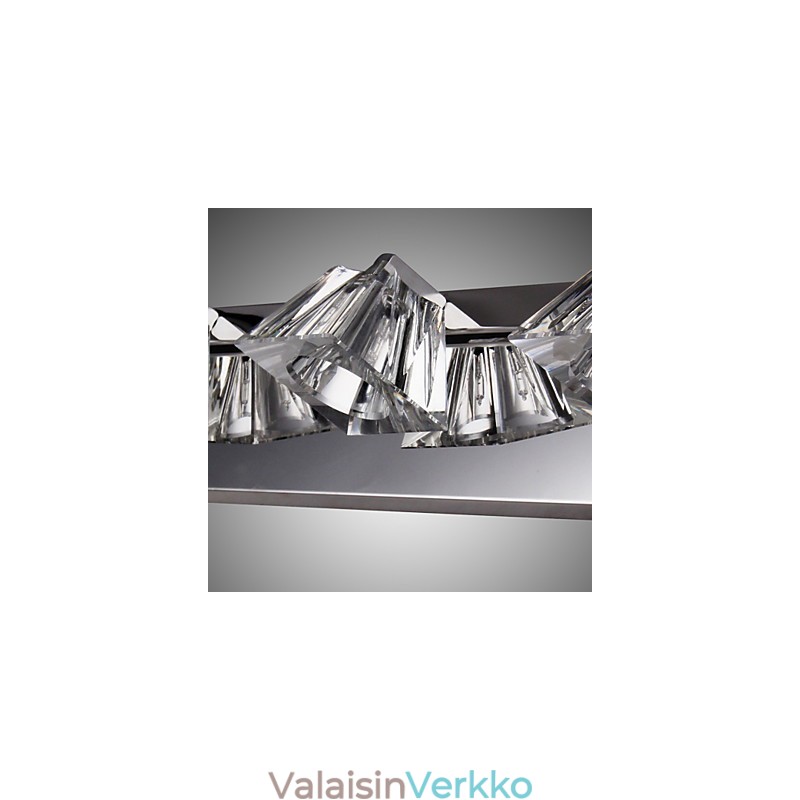 Moderni seinävalaisin lasivarjolla 4 valoa peilin edessä