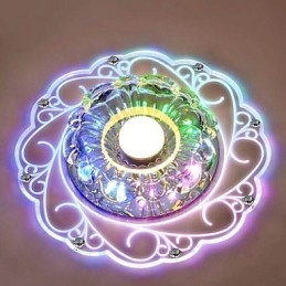 Crystal Kattovalaisin Spotlight SMD 3W Creative Lamp Tube Light Värikäs Väri Dome Light