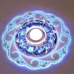 Crystal Kattovalaisin Spotlight SMD 3W Creative Lamp Tube Light Värikäs Väri Dome Light