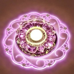 Crystal Kattovalaisin Spotlight SMD 3W Creative Lamp Tube Light Värikäs Väri Dome Light