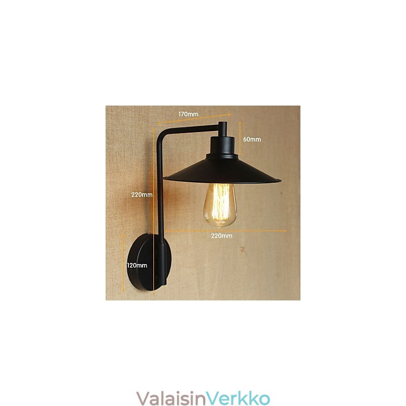 Retro koristeellinen takorautainen seinävalaisin