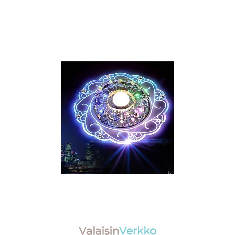 Crystal Kattovalaisin Spotlight SMD 3W Creative Lamp Tube Light Värikäs Väri Dome Light