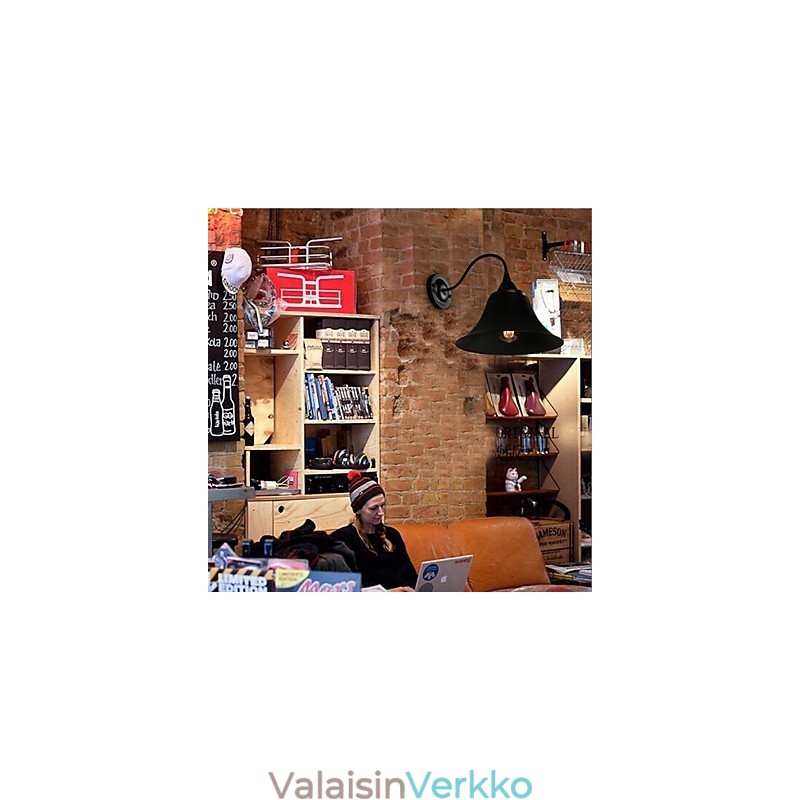 Suunnittelija Duds Loft Style Ancient Black Iron Cap seinävalaisin