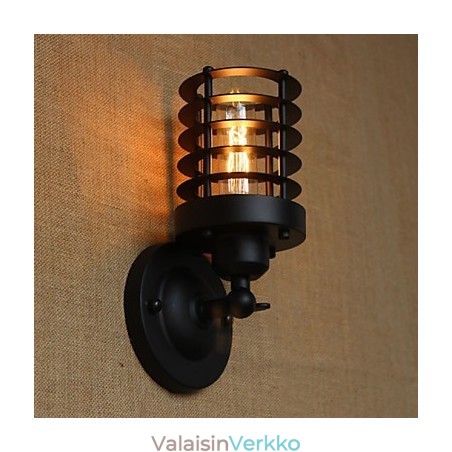 Retro yksinkertainen tyylikäs musta sängyn vieressä käytävä portaat parvekkeen koristeellinen seinävalaisin Retro yksinkertainen tyylikäs musta sängyn vieressä käytävä portaat parvekkeen koristeellinen seinävalaisin
