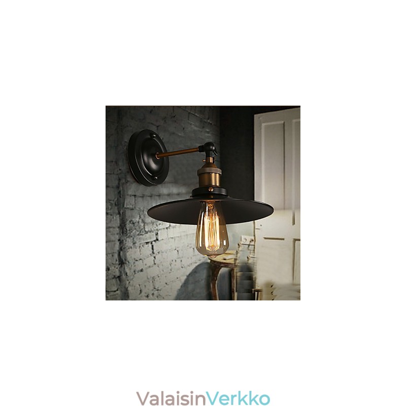 Creative Nordic Light yksipäinen musta sateenvarjo-seinävalaisin palauttaa muinaisen valon