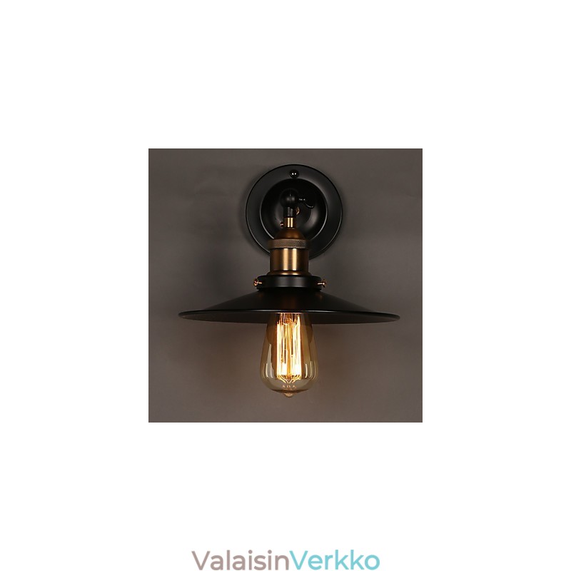Creative Nordic Light yksipäinen musta sateenvarjo-seinävalaisin palauttaa muinaisen valon