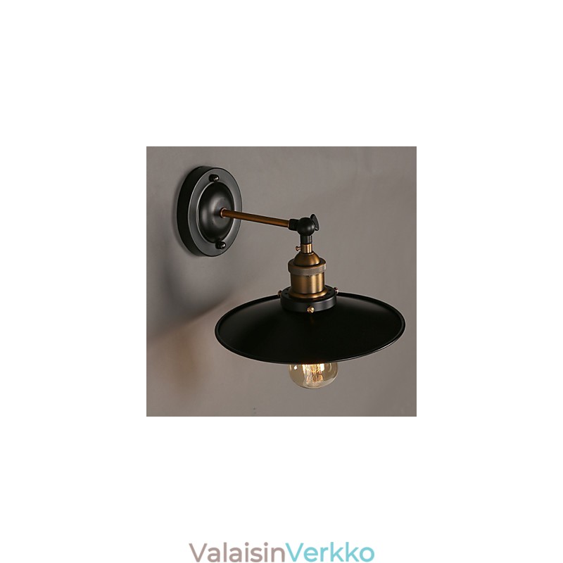 Creative Nordic Light yksipäinen musta sateenvarjo-seinävalaisin palauttaa muinaisen valon