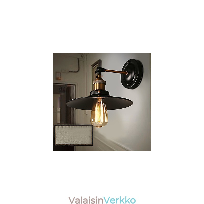 Creative Nordic Light yksipäinen musta sateenvarjo-seinävalaisin palauttaa muinaisen valon